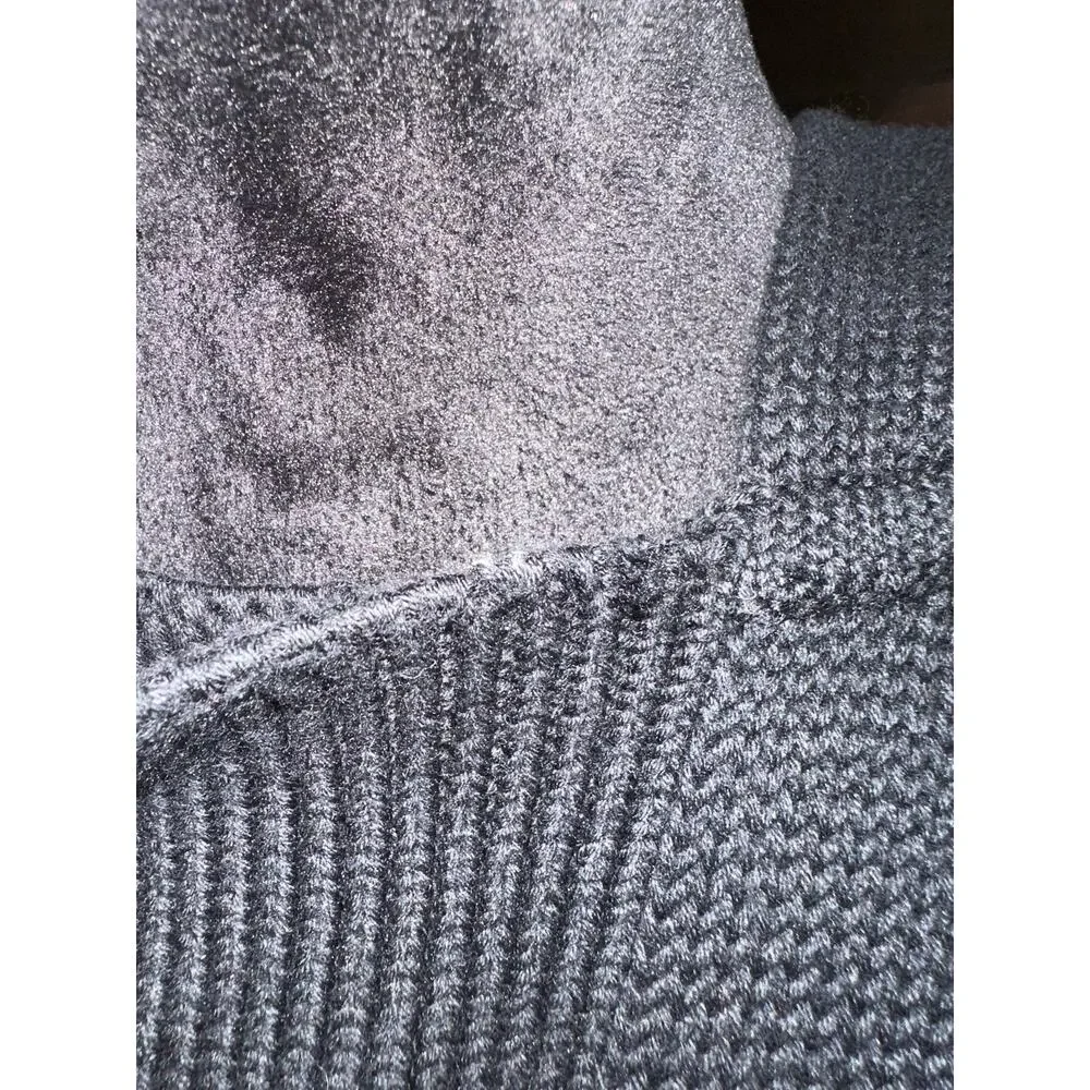 Lauren Ralph Lauren Cardigan Sweater Toggle Closure Hood Black M Timeless Preppy - Picture 11 of 13